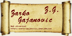 Žarko Gajanović vizit kartica